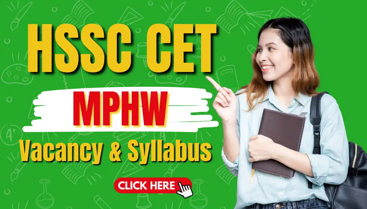 HSSC CET MPHW Syllabus and Vacancy Details