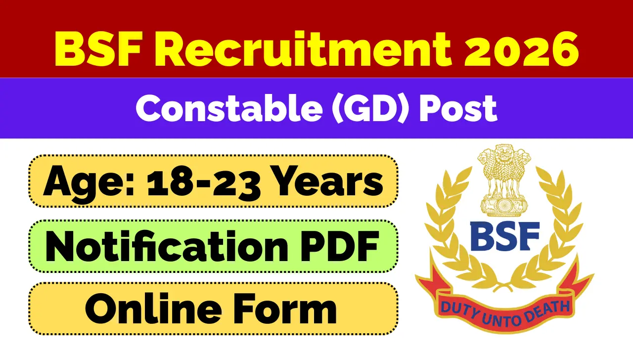 BSF Constable (GD) Sports Quota Recruitment