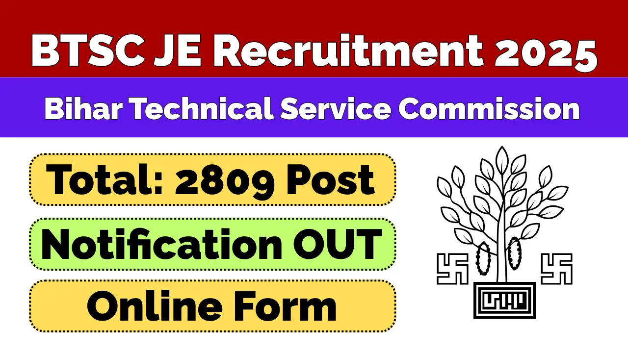 BTSC JE Recruitment 2025-26