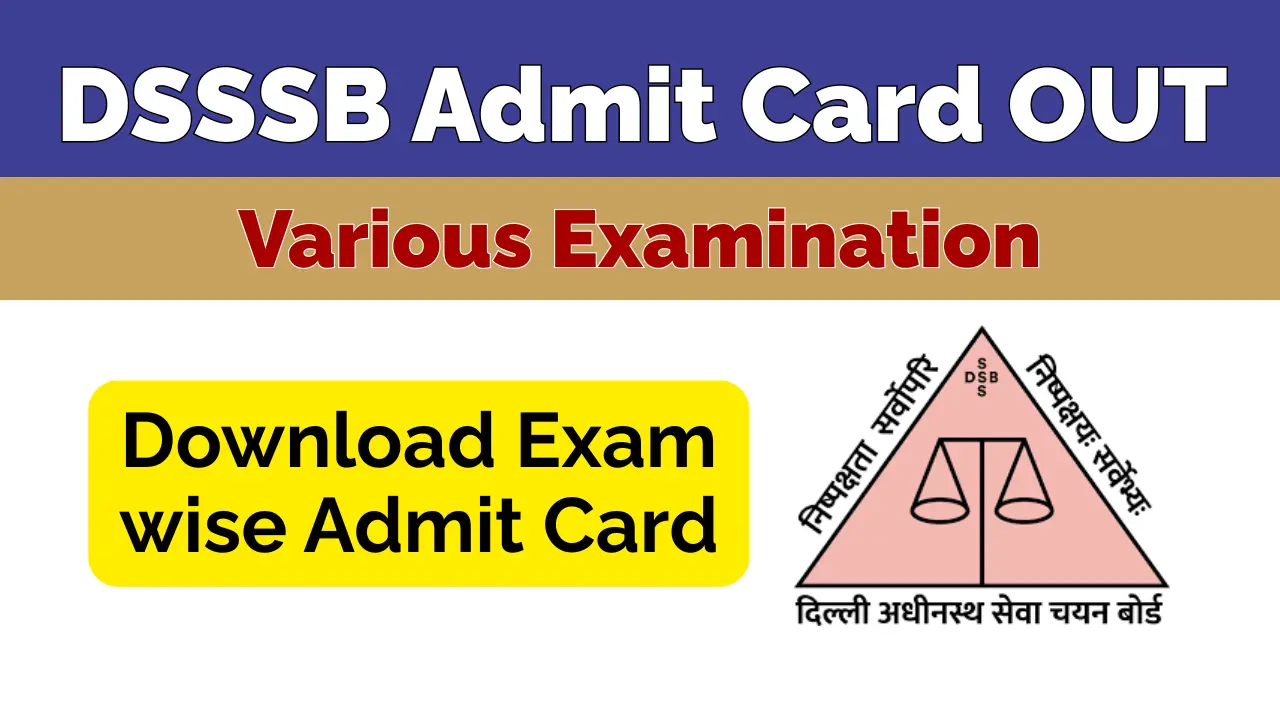 DSSSB Admit Card