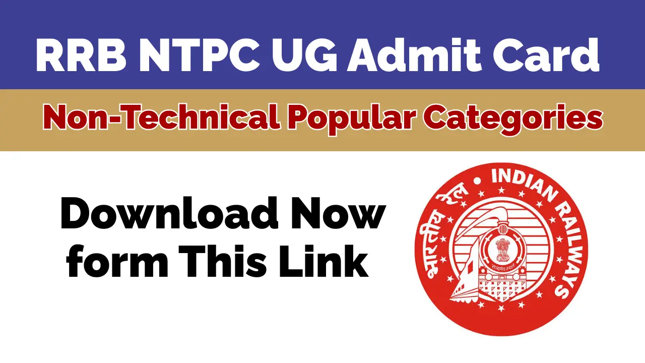 RRB NTPC UG Admit Card