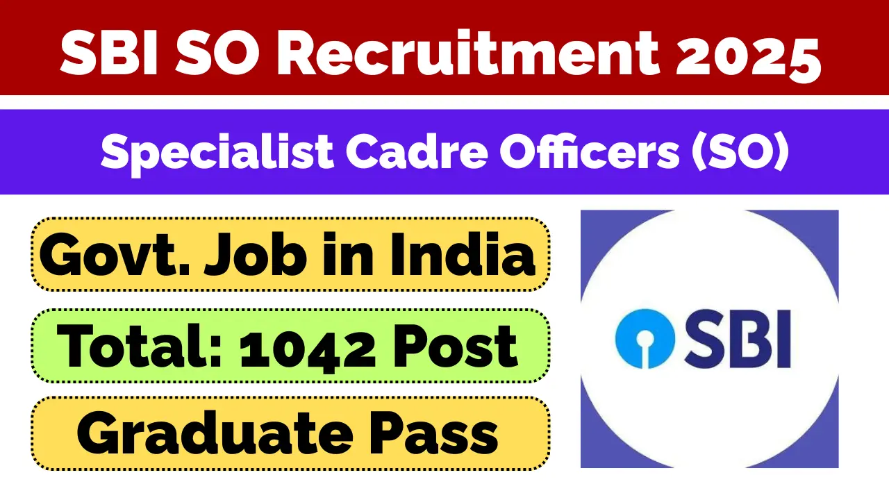 SBI SO Recruitment