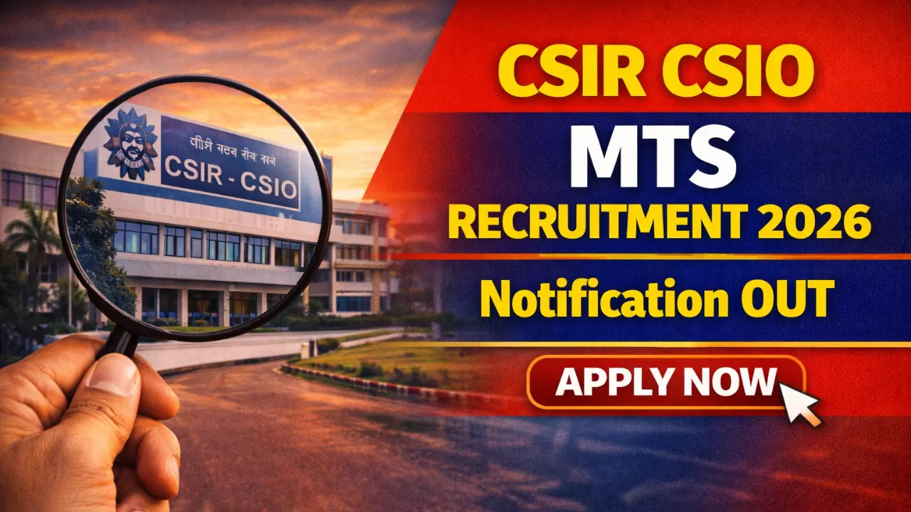 CSIR CSIO MTS Recruitment 2026