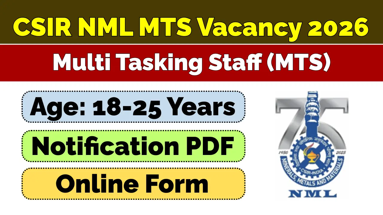 CSIR NML MTS Recruitment 2026