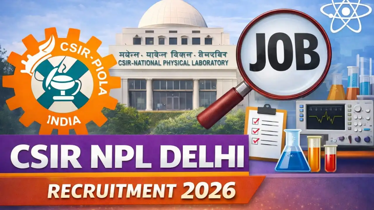 CSIR NPL Technical Assistant Recruitment 2026
