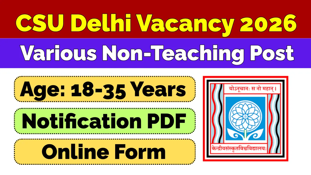 CSU Delhi Non-Teaching Recruitment 2026