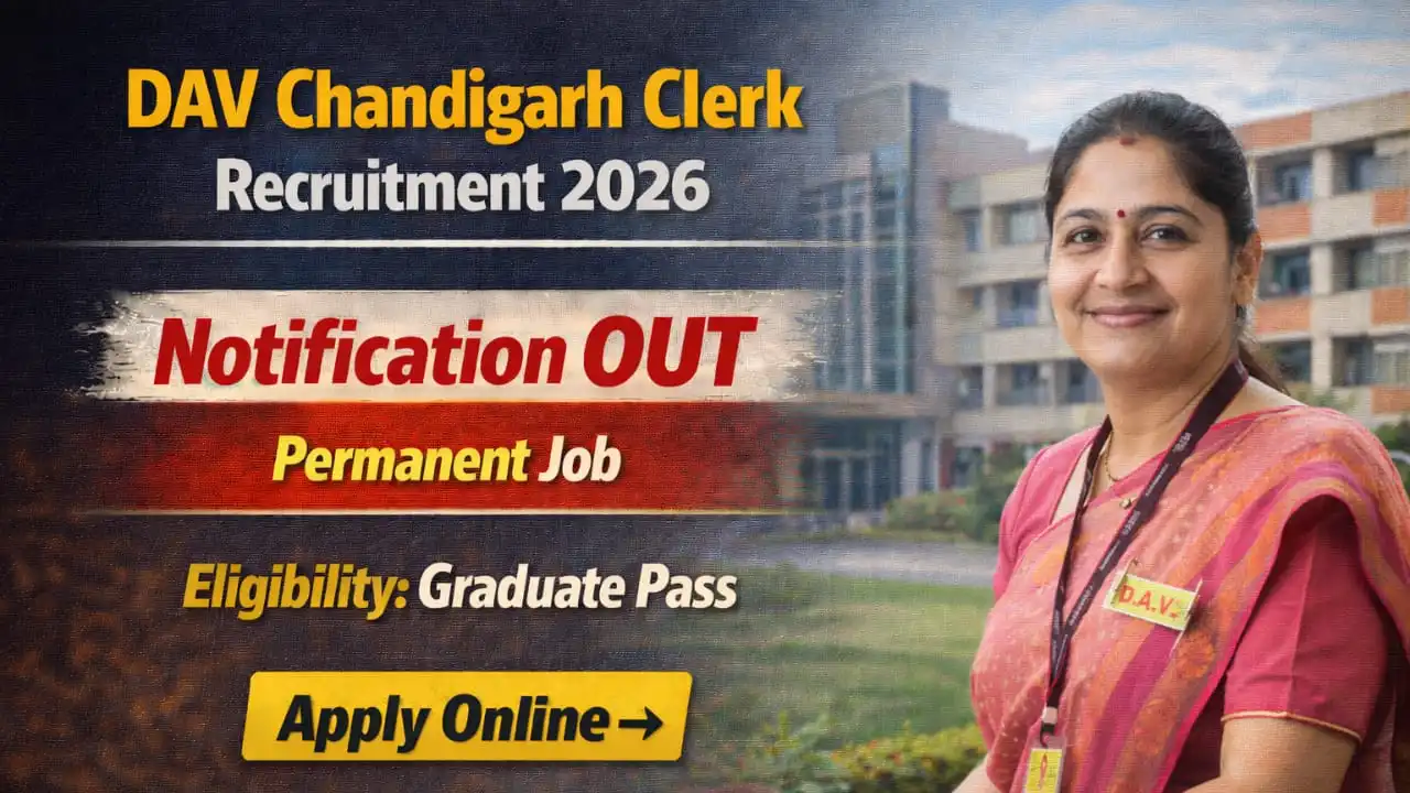 DAV Chandigarh Clerk Recruitment 2026