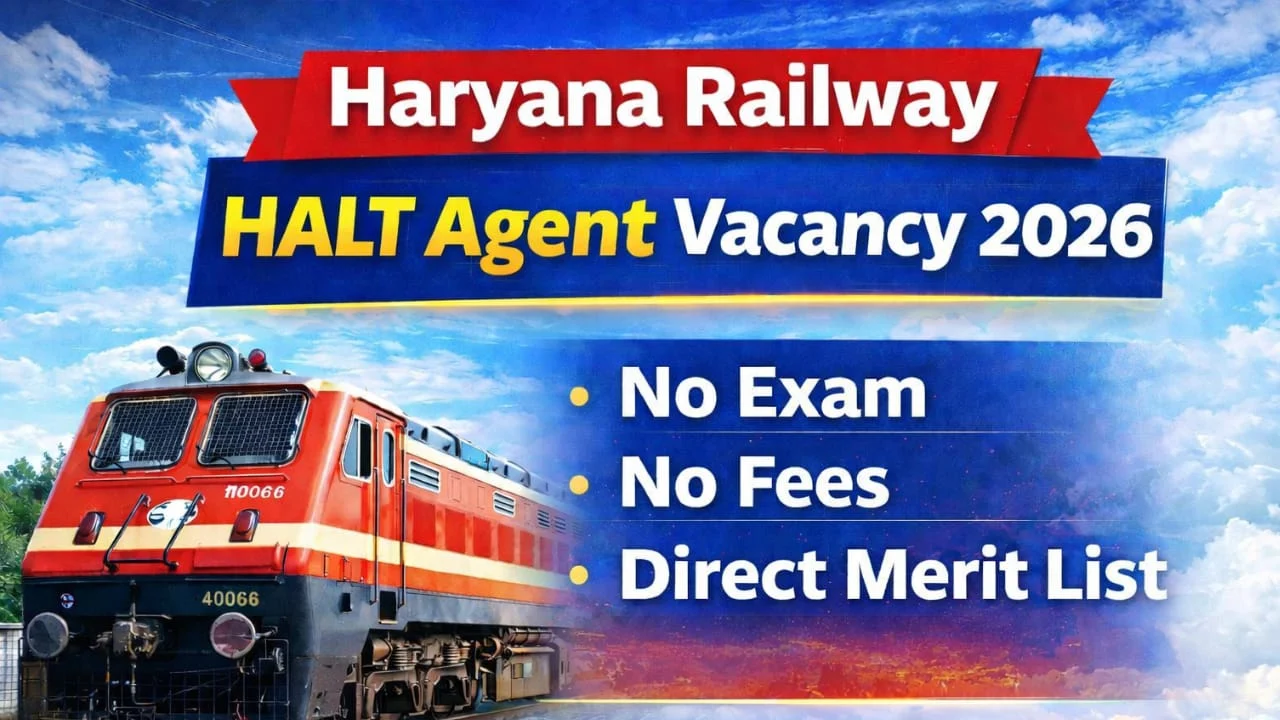 Haryana Railway HALT Agent Vacancy 2026