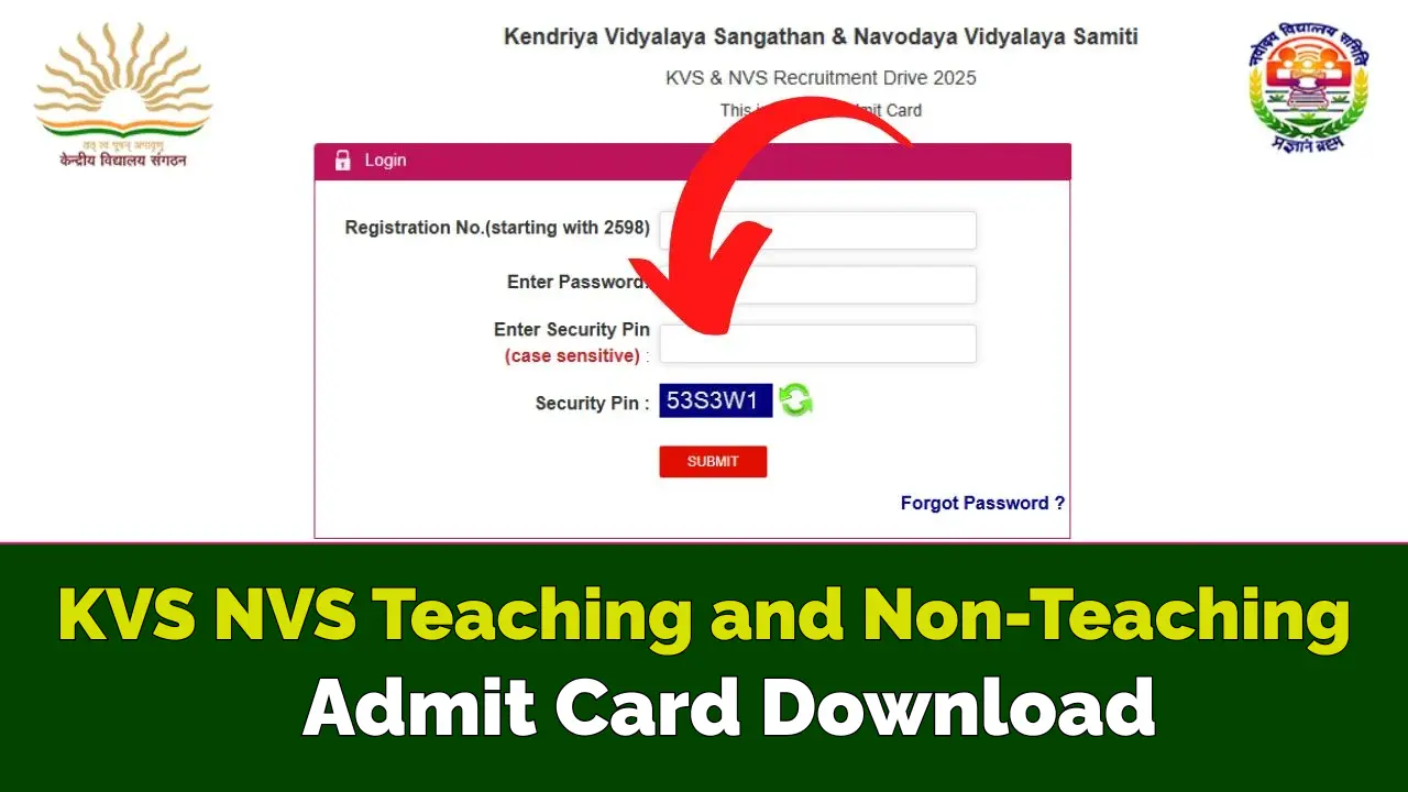 KVS NVS Admit Card 2026