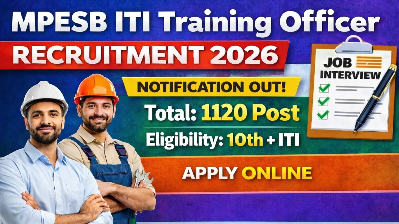 MPESB MP ITI Training Officer Recruitment 2026
