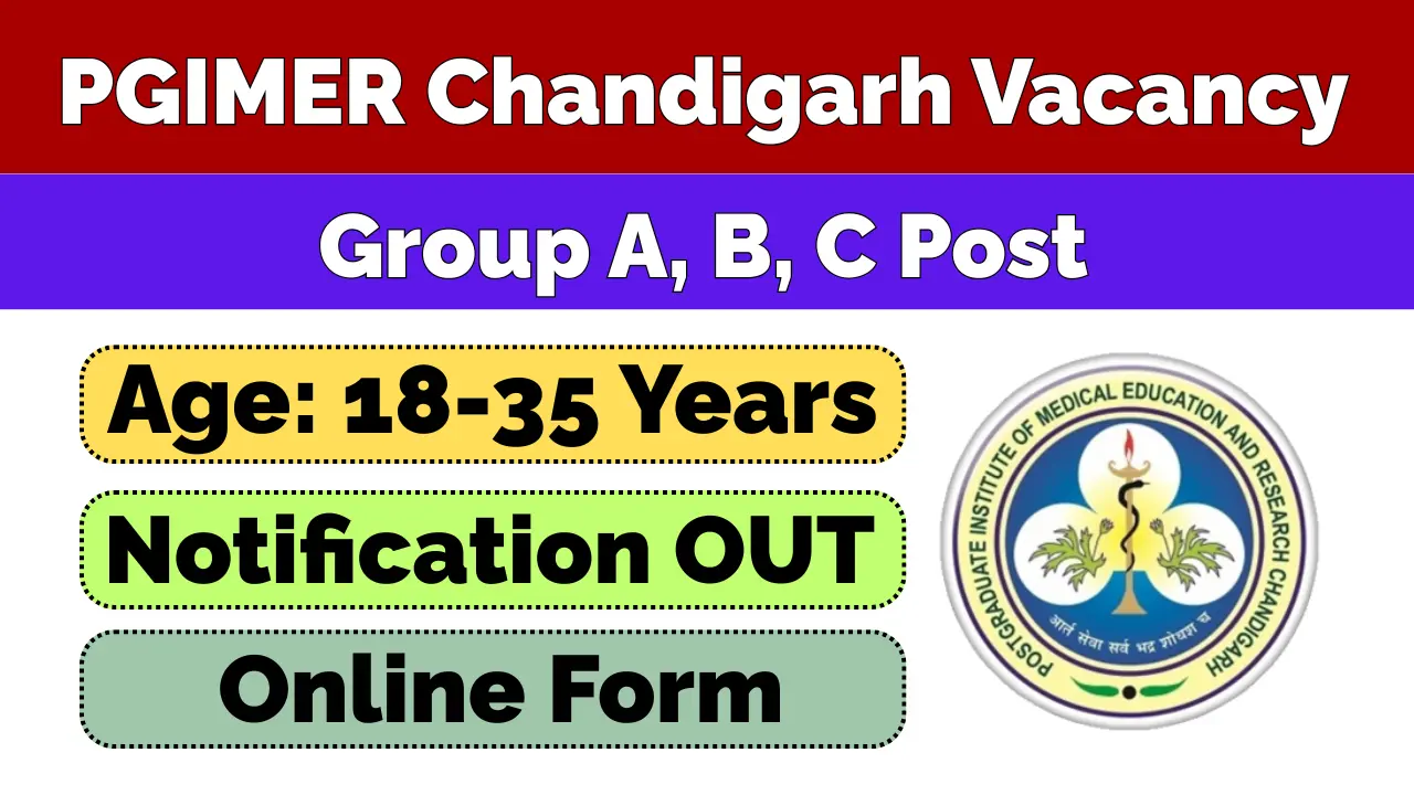 PGIMER Chandigarh Group A, B, C Recruitment 2026
