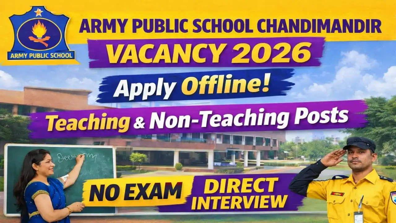 Army Public School Chandimandir Vacancy 2026