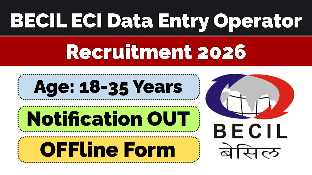 BECIL ECI Data Entry Operator Recruitment 2026