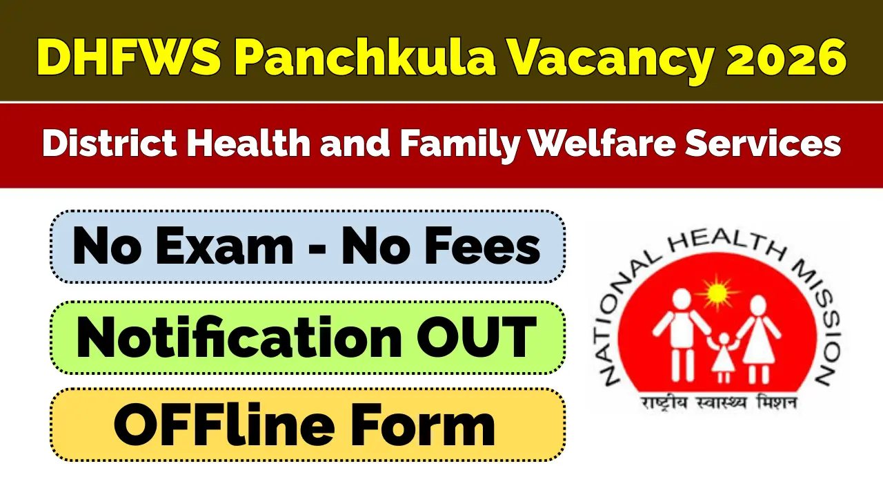 DHFWS Panchkula Recruitment 2026