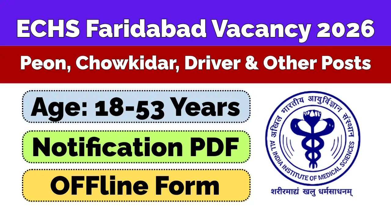 ECHS Faridabad Vacancy 2026