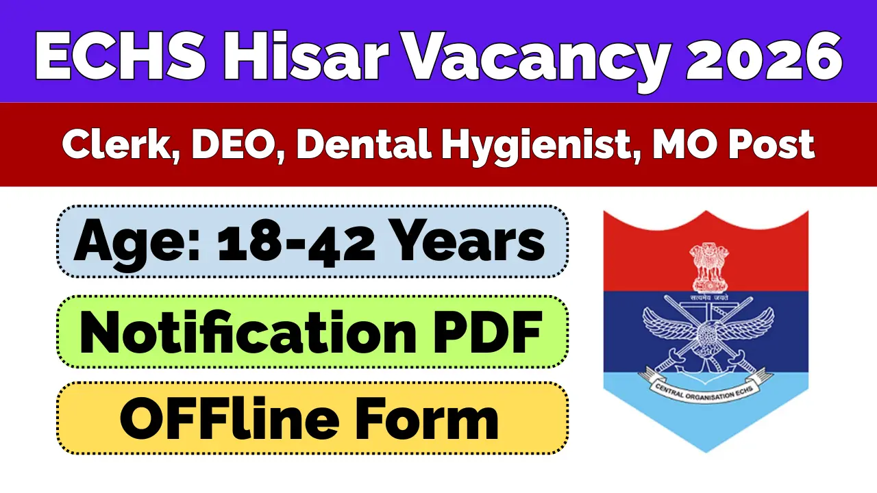 ECHS Hisar Recruitment 2026 Apply Form