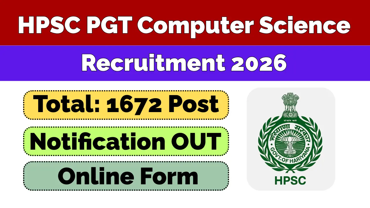 HPSC PGT Computer Science Recruitment 2026