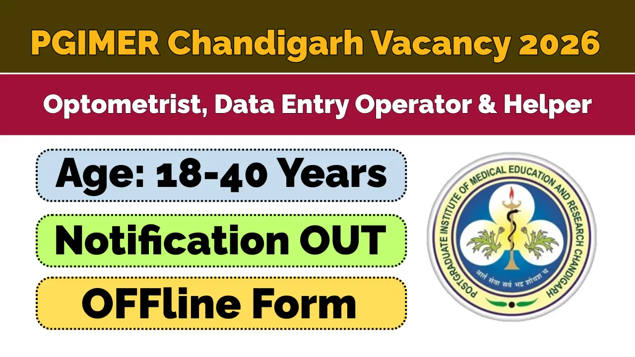 PGIMER Chandigarh Recruitment 2026