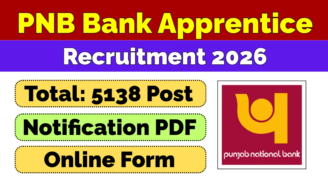 PNB Bank Apprentice Recruitment