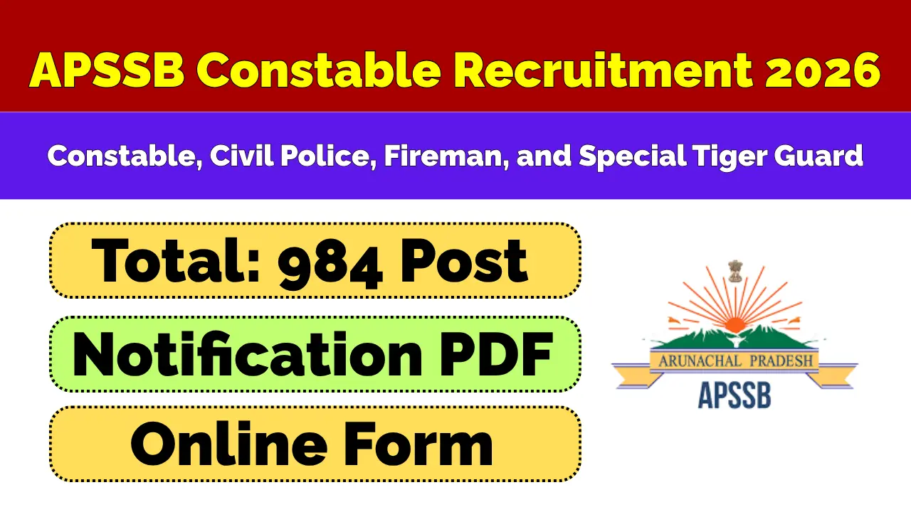 APSSB Constable Recruitment 2026