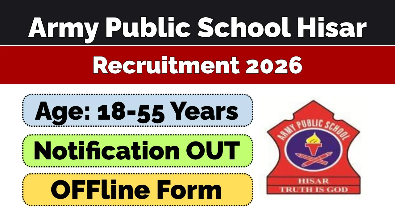 Army Public School Hisar Recruitment 2026
