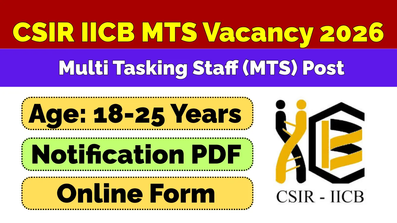 CSIR IICB MTS Vacancy 2026