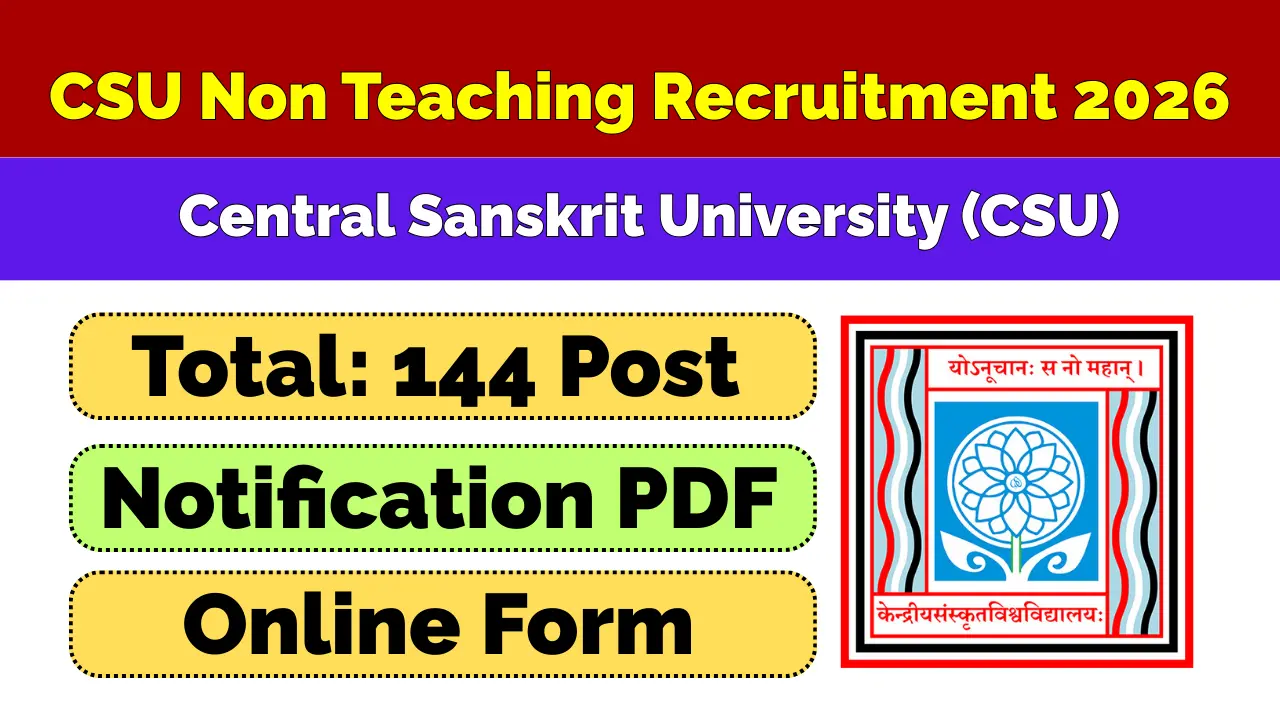 CSU Non Teaching Recruitment 2026