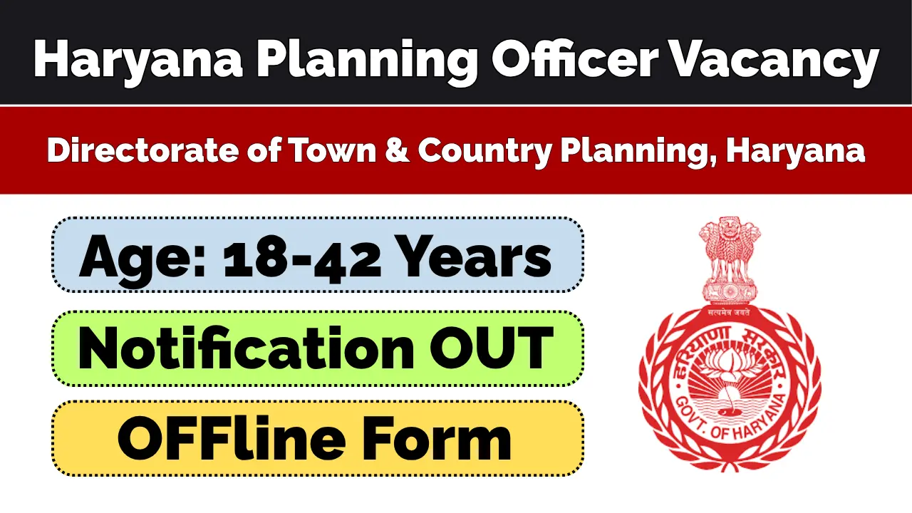 Haryana Planning Officer Vacancy 2026