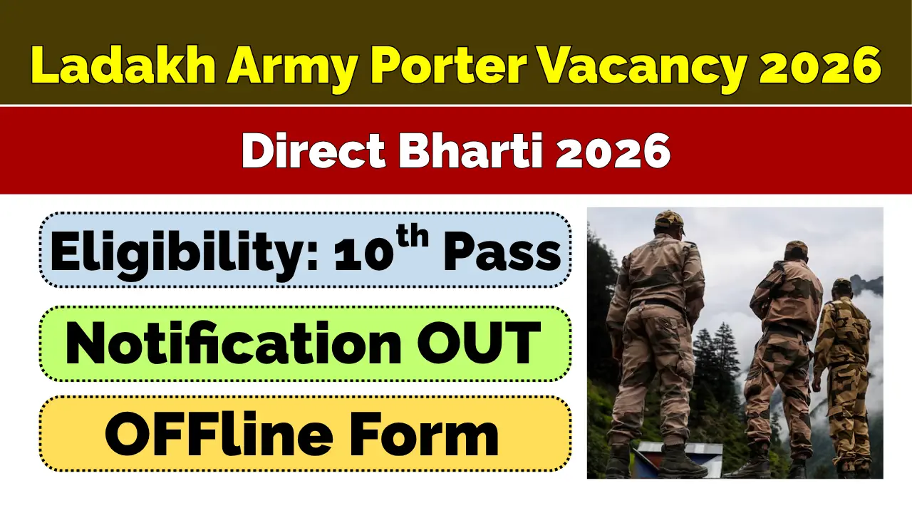 Ladakh Army Porter Recruitment 2026