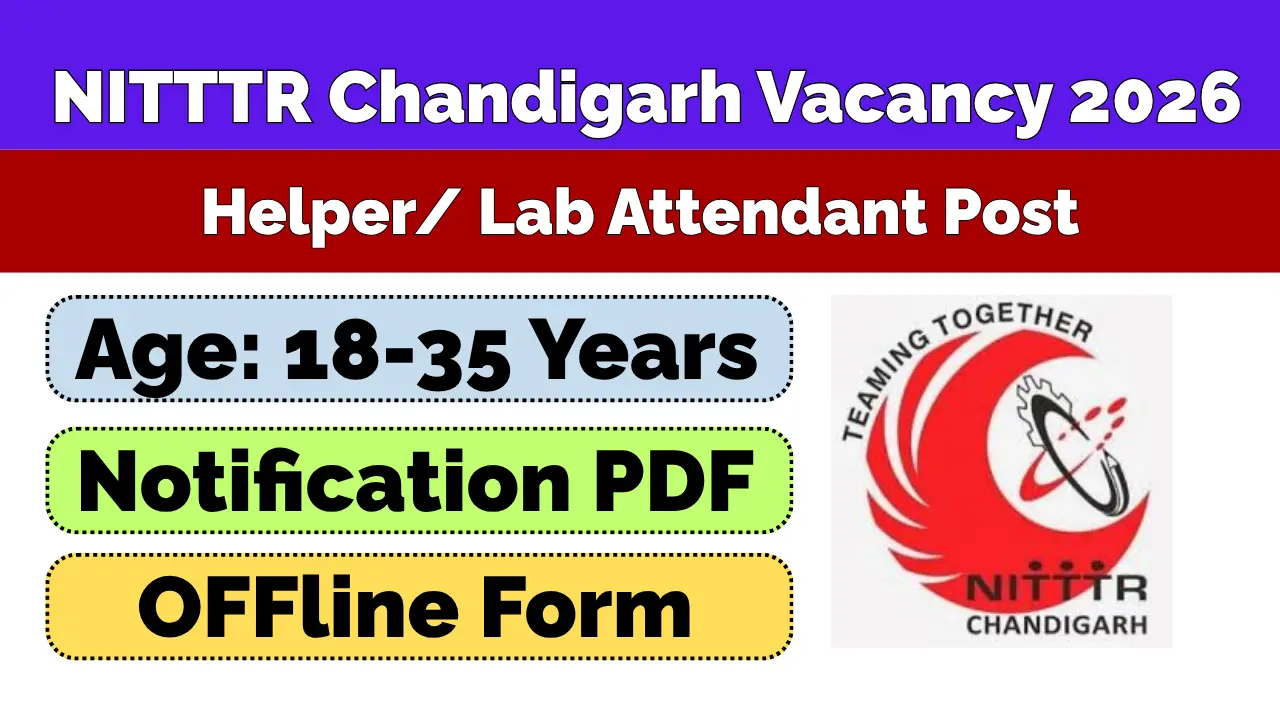 NITTTR Chandigarh Recruitment 2026 Apply Form