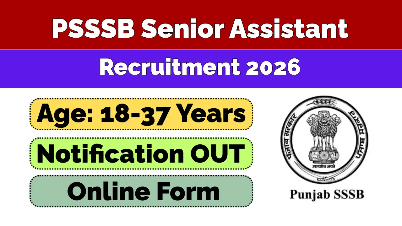 PSSSB Senior Assistant Recruitment 2026