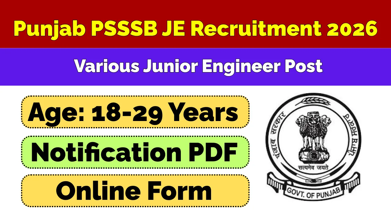 Punjab PSSSB JE Recruitment 2026