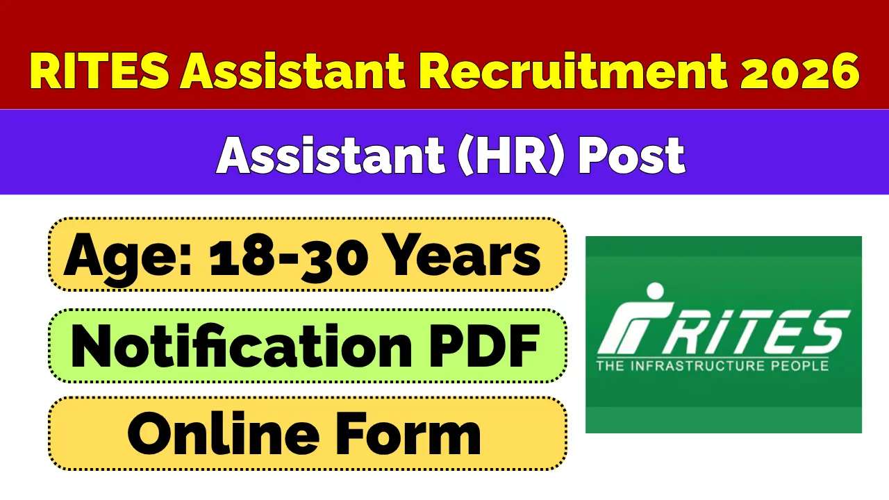 RITES Assistant Recruitment 2026