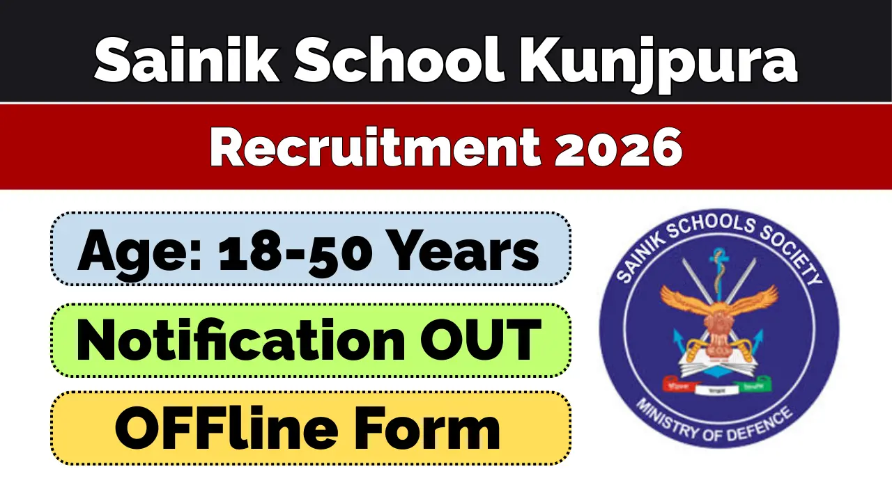 Sainik School Kunjpura Vacancy 2026