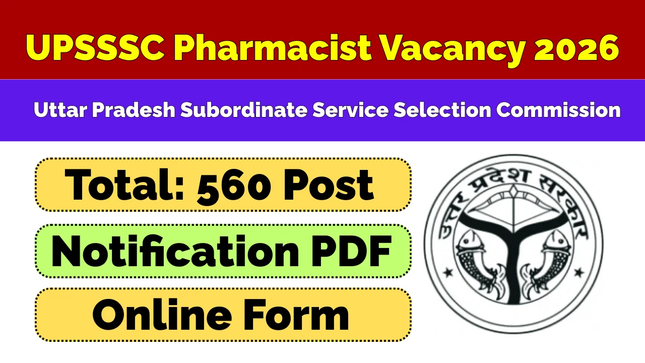 UPSSSC Pharmacist Recruitment 2026