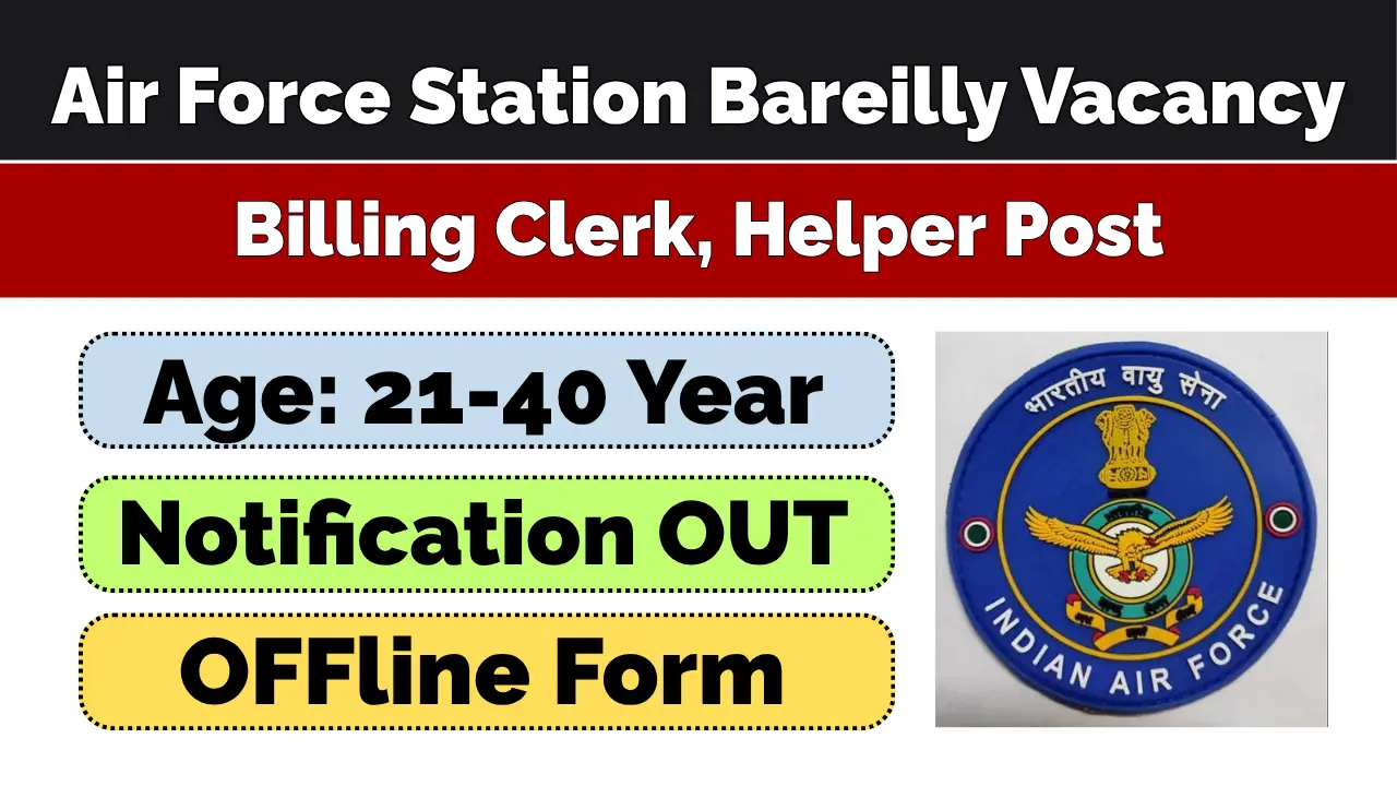 Air Force Station Bareilly Vacancy 2026