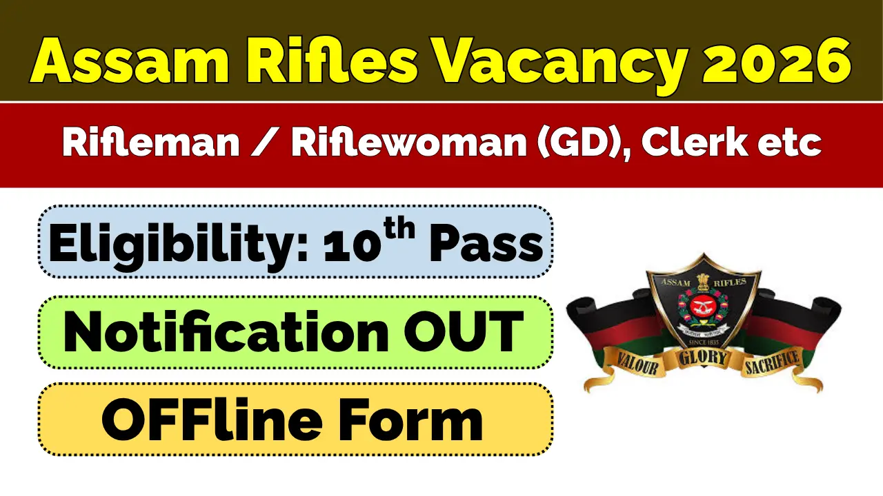 Assam Rifles Compassionate Ground Vacancy 2026