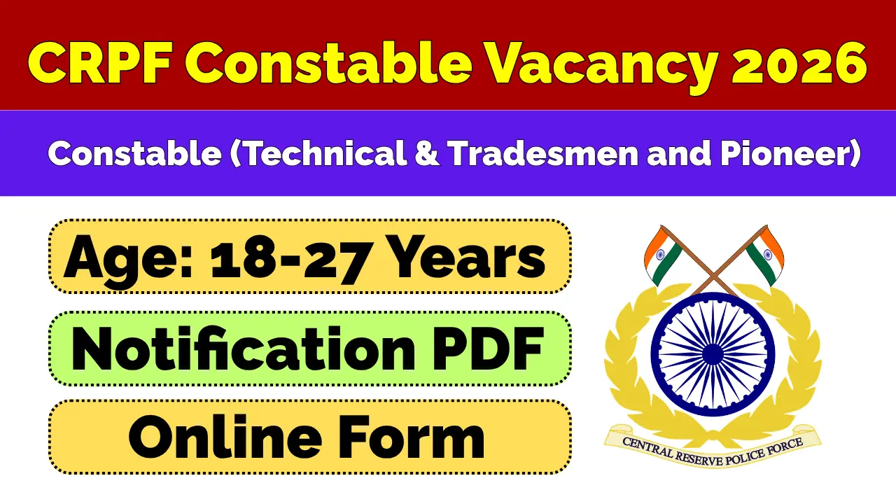 CRPF Constable Recruitment 2026