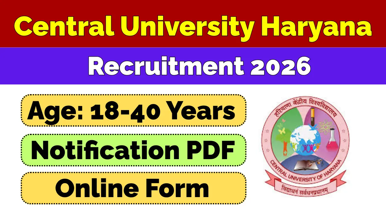 Central University Haryana Recruitment 2026
