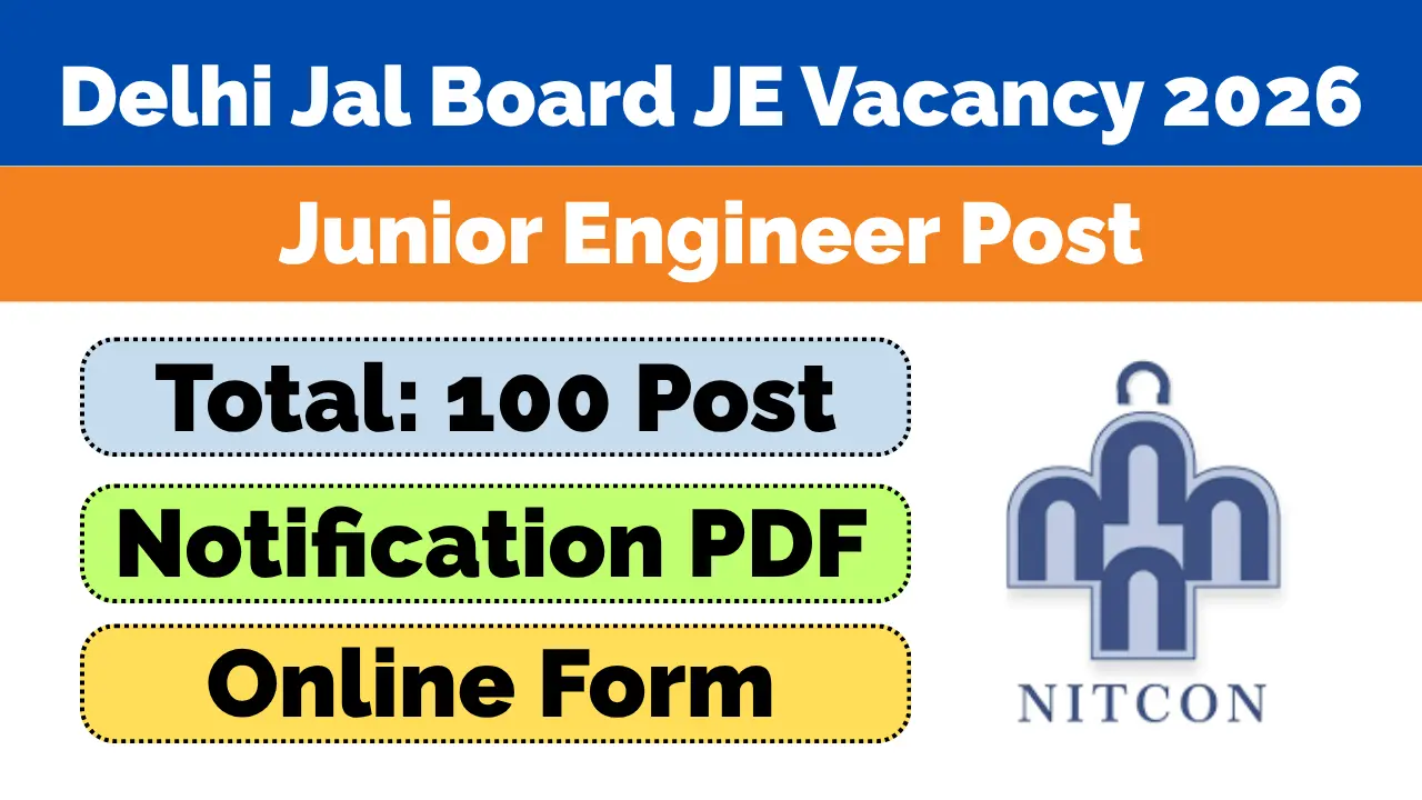 Delhi Jal Board JE Recruitment 2026