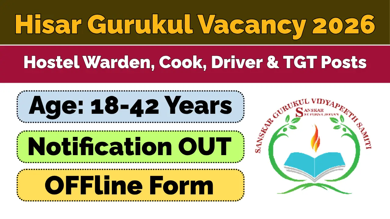 Hisar Gurukul Vacancy 2026