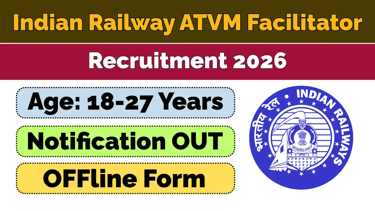 Indian Railway ATVM Facilitator Recruitment 2026