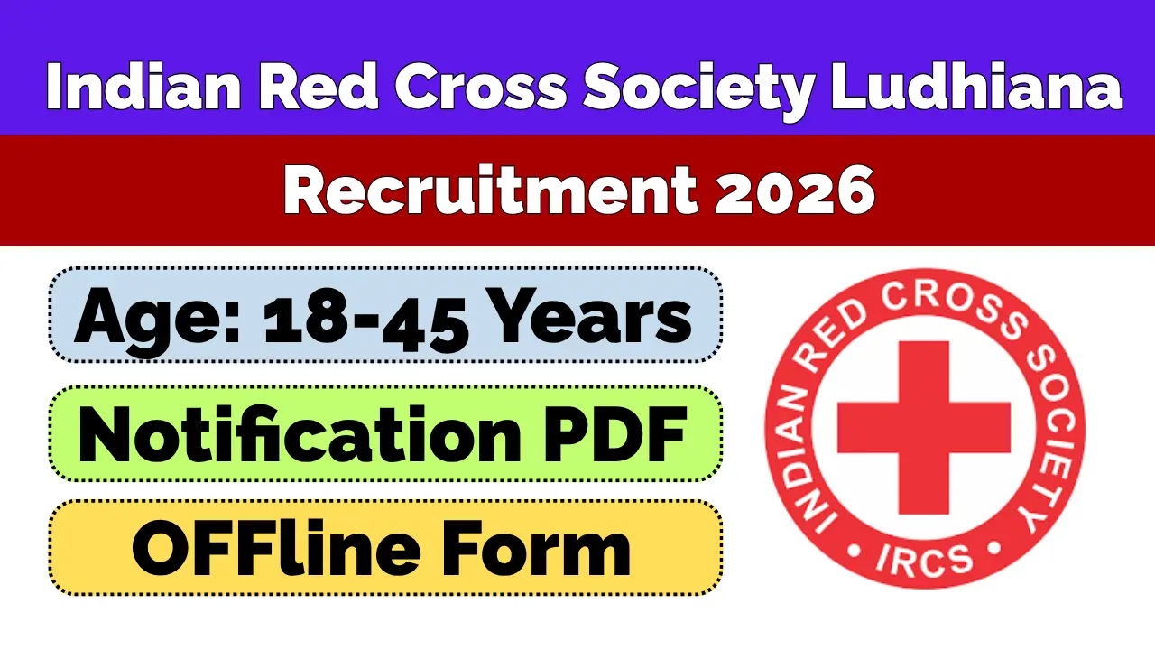 Indian Red Cross Society Ludhiana Vacancy 2026