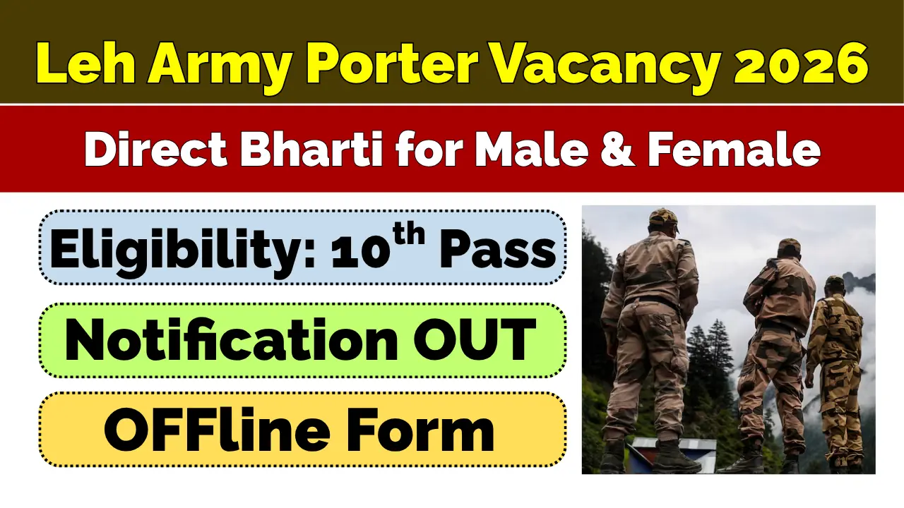 Leh Army Porter Recruitment 2026