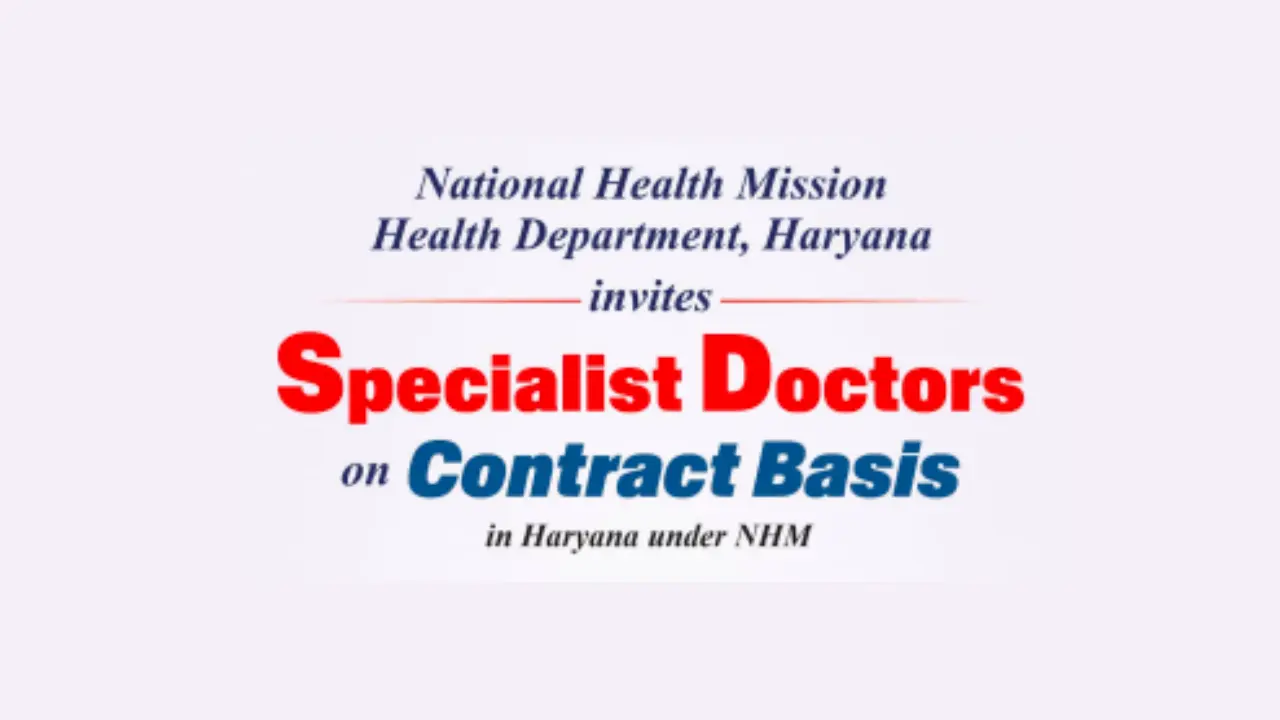 NHM Haryana Specialist Doctors Recruitment 2026 Online Form