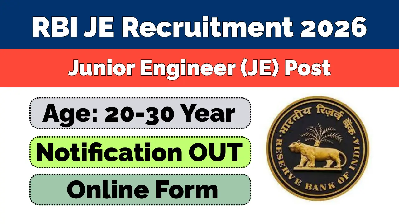 RBI Junior Engineer JE Recruitment 202