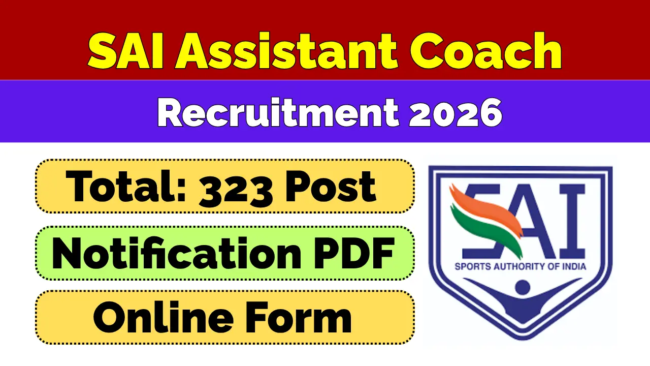 SAI Assistant Coach Recruitment 2026