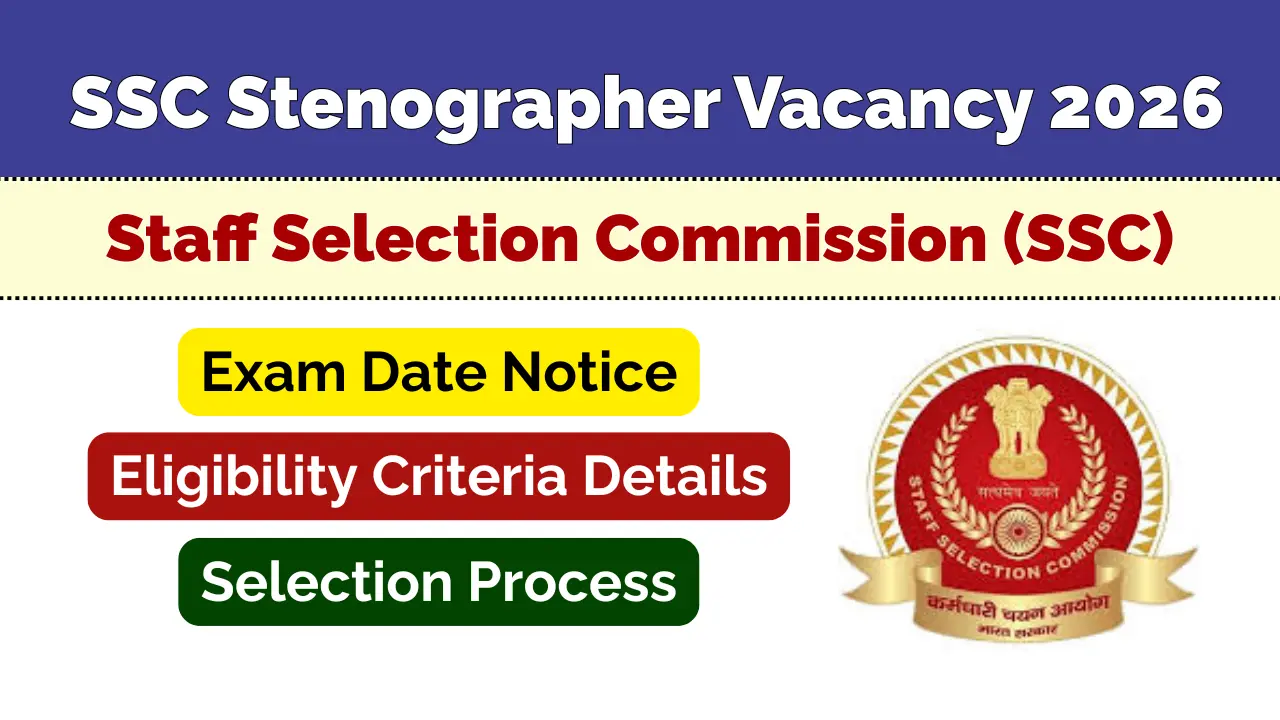 SSC Stenographer Recruitment 2026