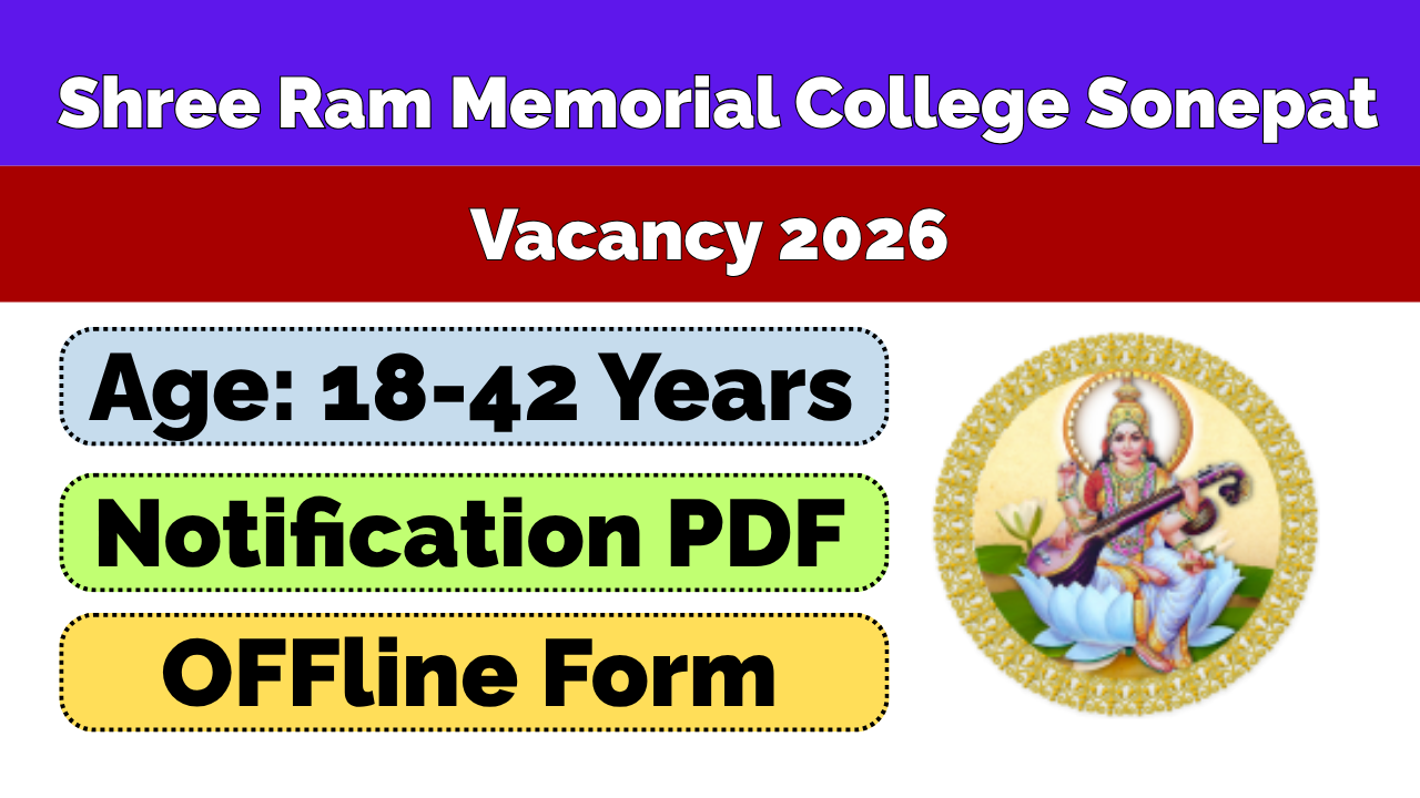 Shree Ram Memorial College Sonepat Vacancy 2026