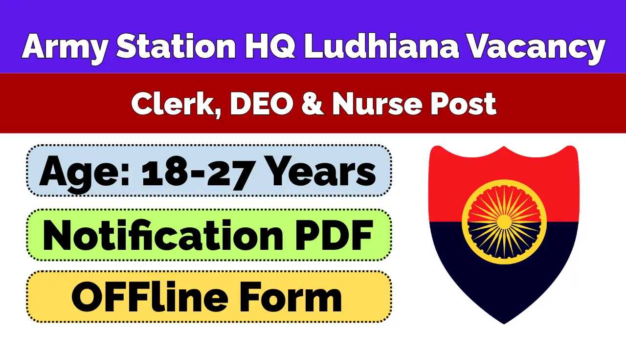 Army Station HQ Ludhiana Recruitment 2026